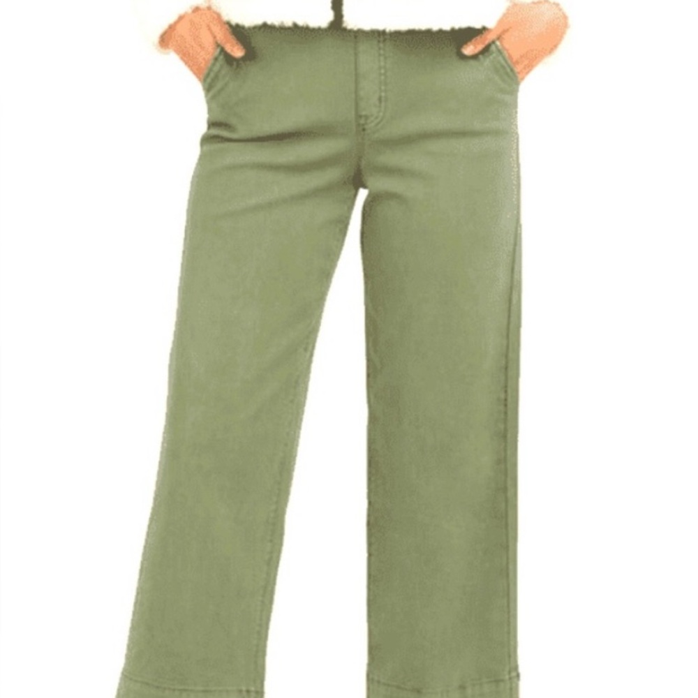 Spanx Stretch Twill Cropped Wide Leg Size Large